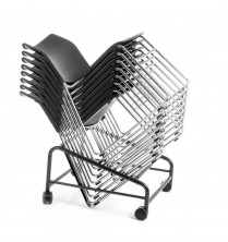 CS One Sled Base Chairs Are Stackable And Has Trolley Available